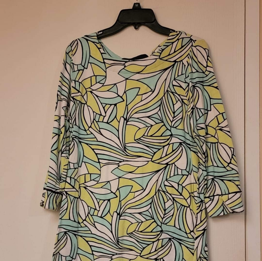 Leave pattern dress